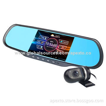 5.0" All-in-one Android System HD Car Rear-view Mirror/Bluetooth/GPS Navigation/Wi-Fi/FM/Dual Lens